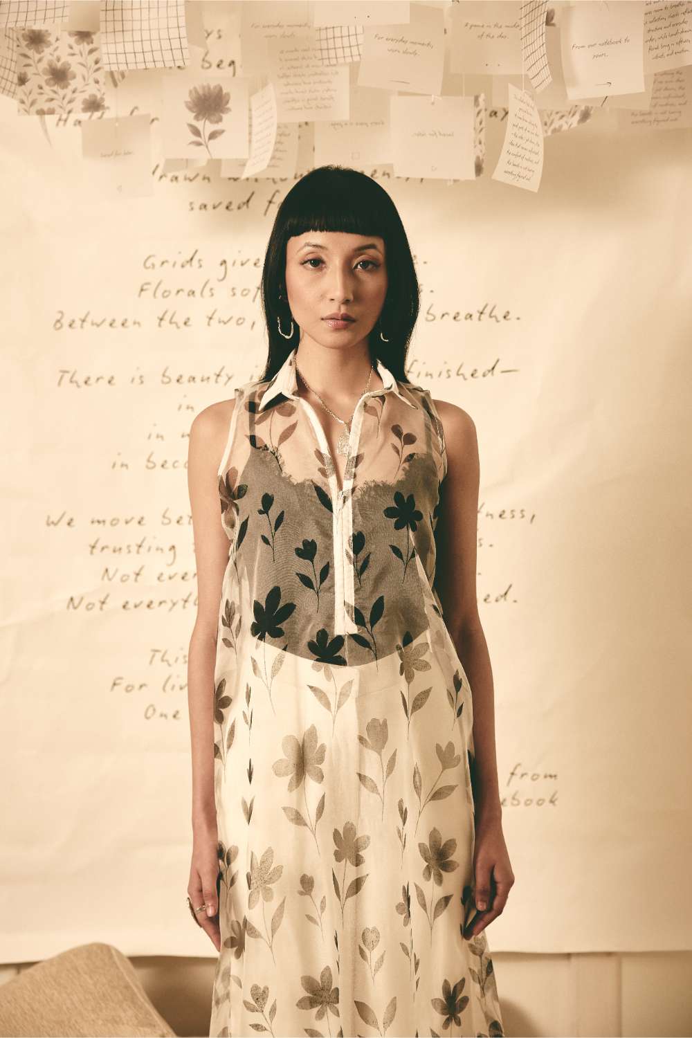 AN Floral Organza Dress