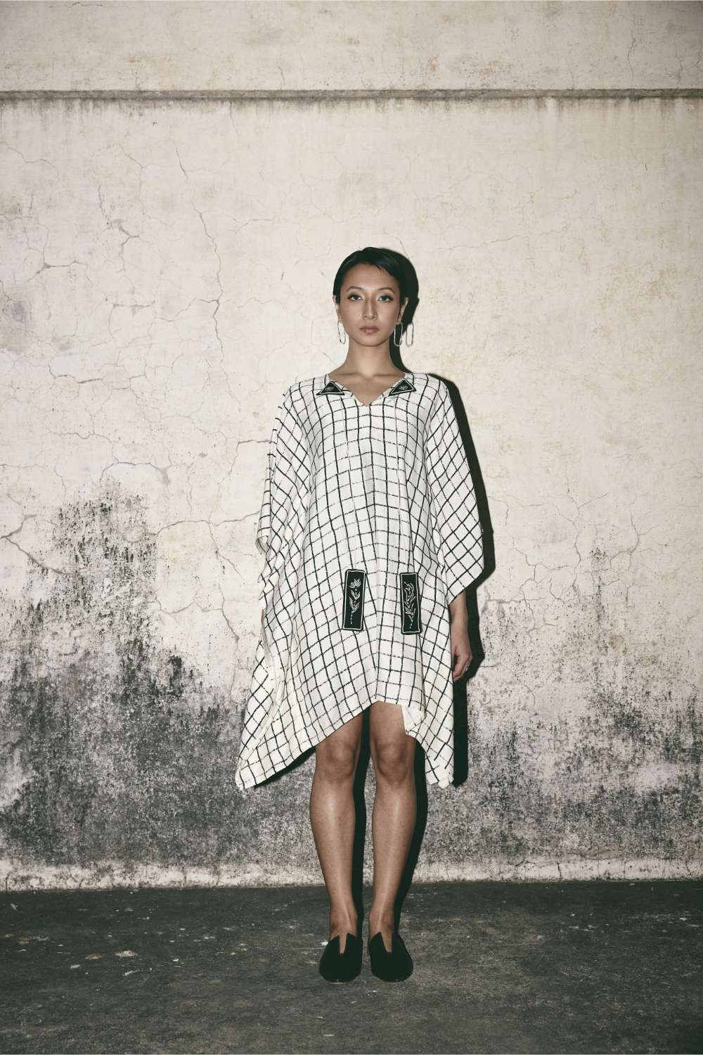 AN Grid Kaftan Dress
