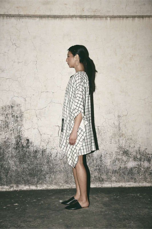 AN Grid Kaftan Dress
