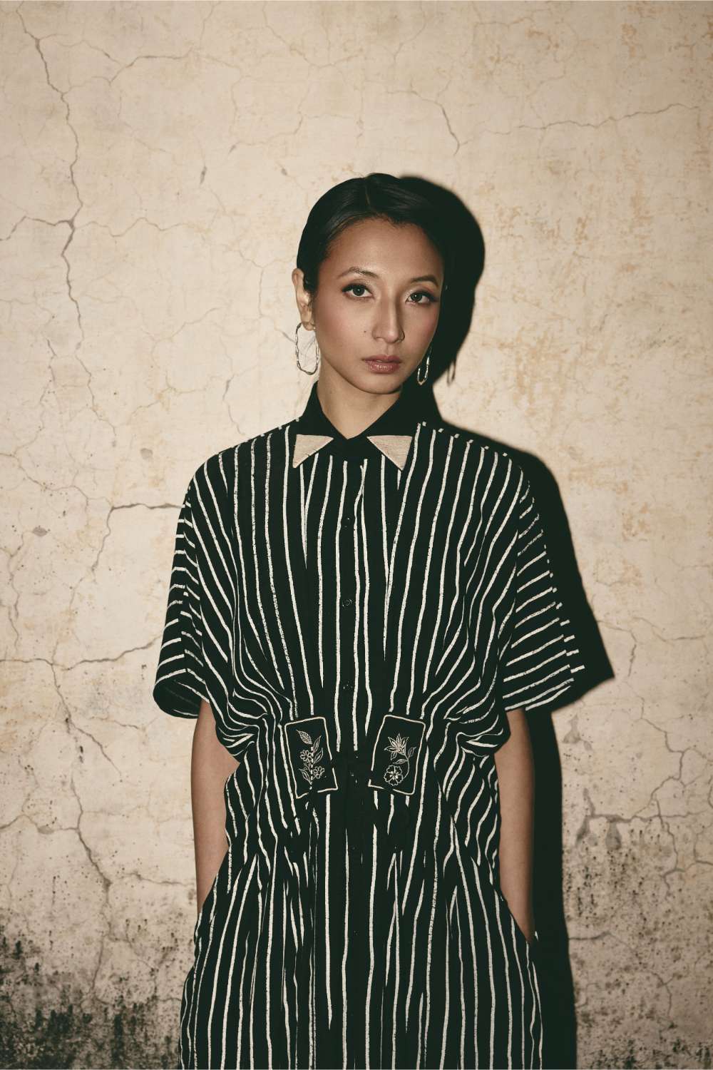 AN Stripe Midi Dress