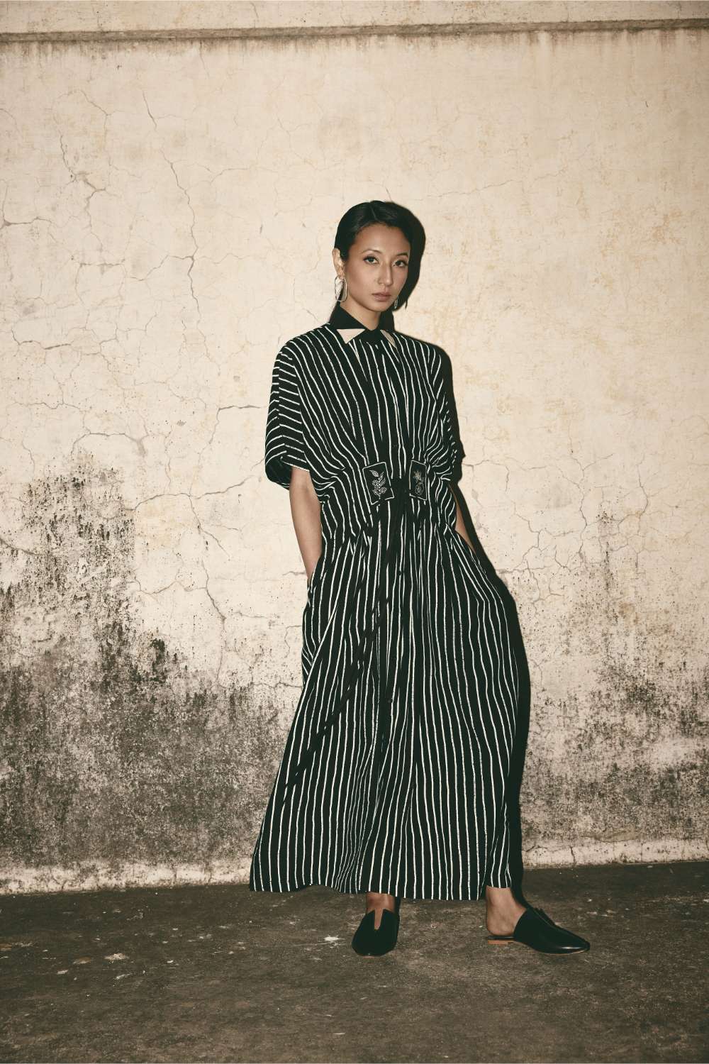 AN Stripe Midi Dress