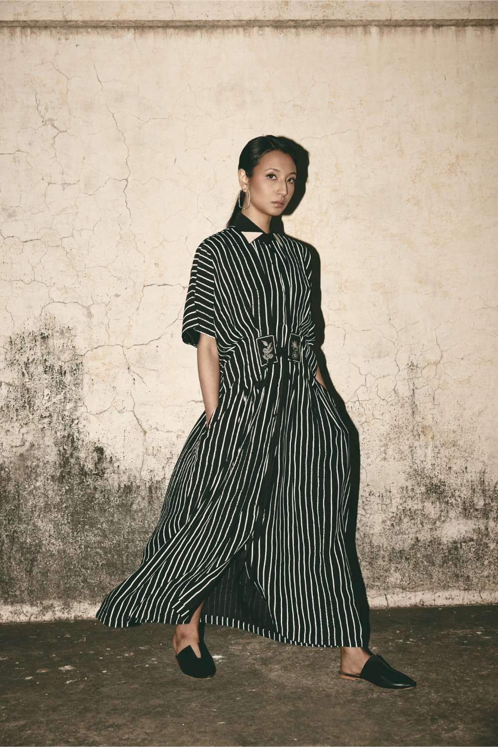 AN Stripe Midi Dress
