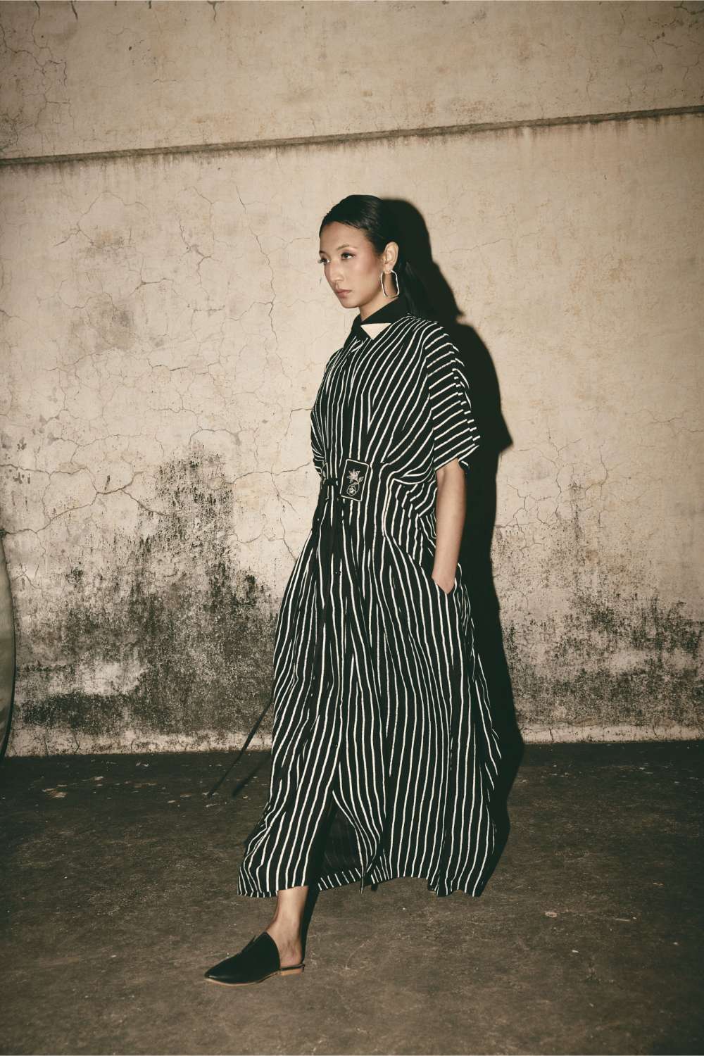 AN Stripe Midi Dress