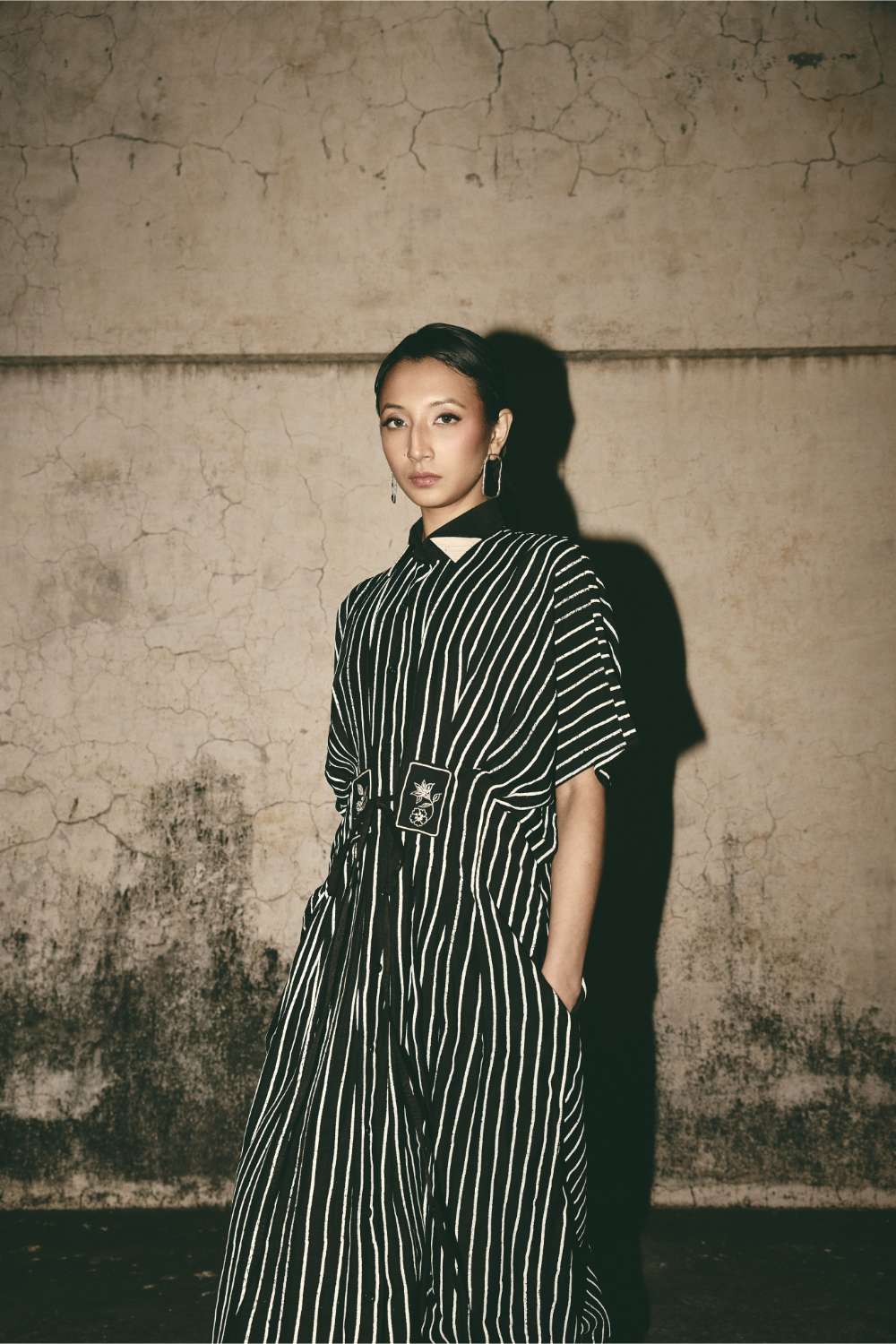 AN Stripe Midi Dress
