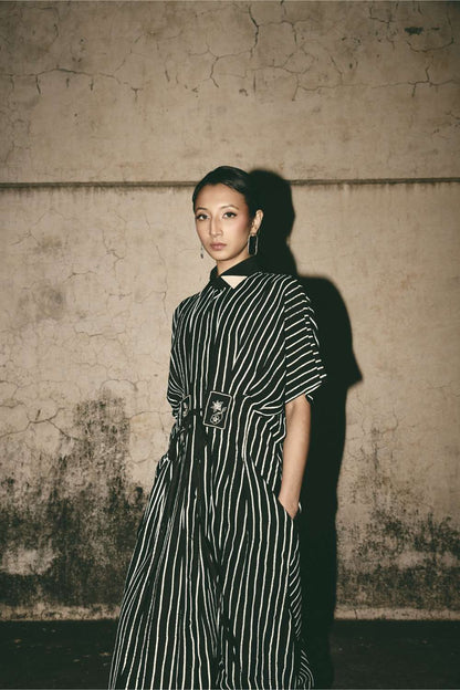 AN Stripe Midi Dress