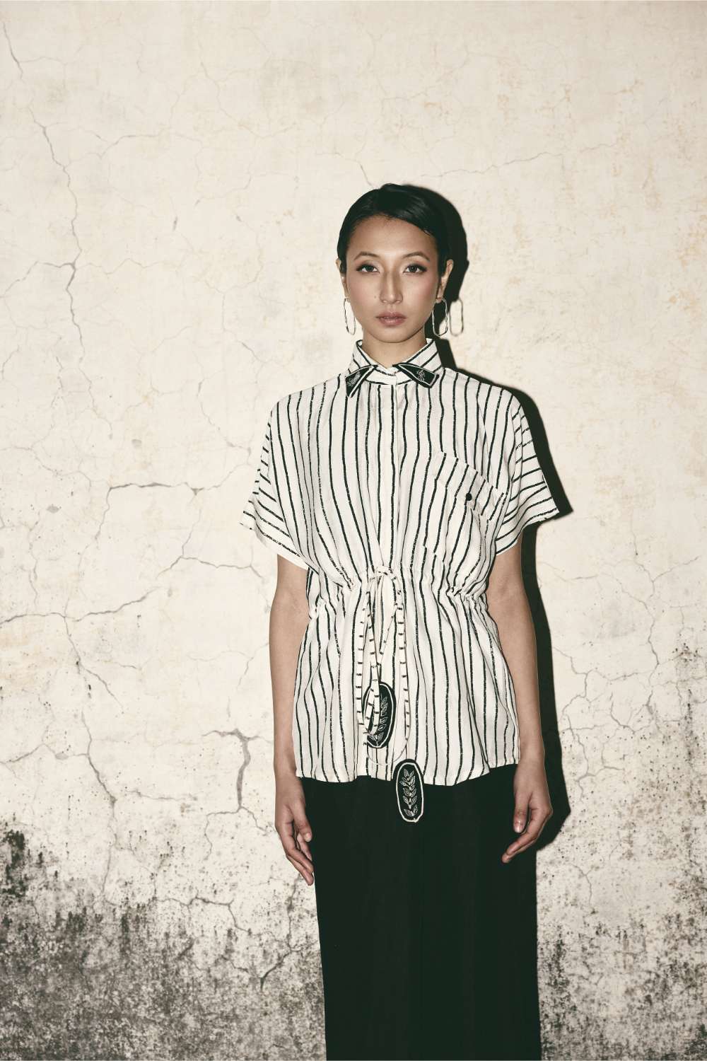 AN Stripe Tie Up Shirt