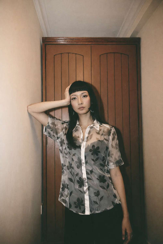 AN Floral Sheer Shirt Set