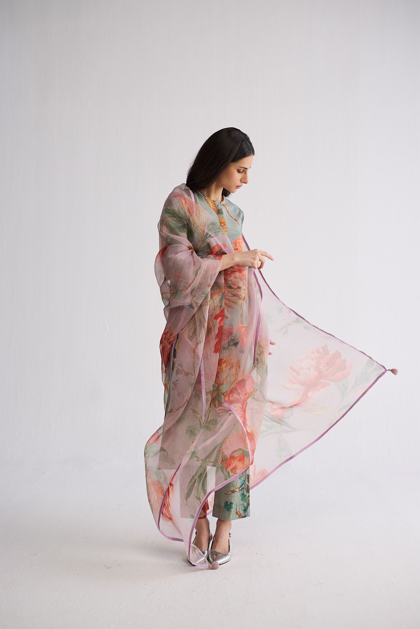 BERRY ORGANZA DUPATTA