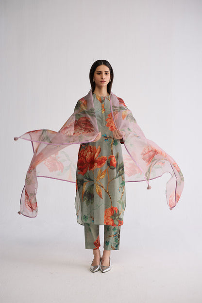 CABBAGE LONG KURTA SET