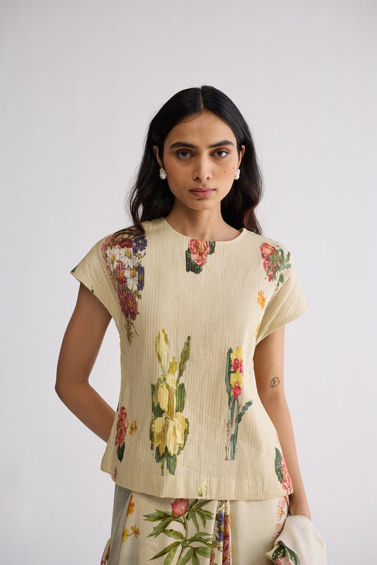 PRIMAVERA PINTUCKS BLOUSE