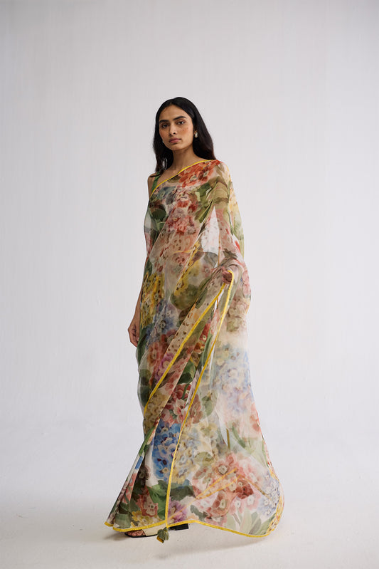 VERANDA SILK & ORGANZA SAREE