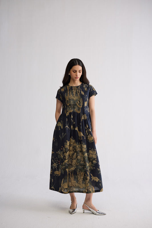 BANYAN PINTUCKS DRESS