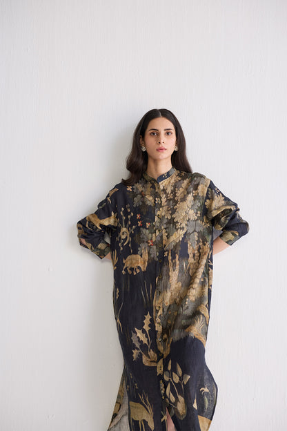 BANYAN LINEN SHIRT DRESS