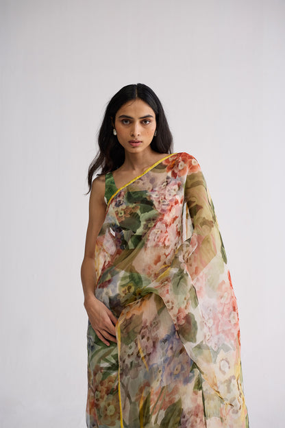 VERANDA SILK & ORGANZA SAREE