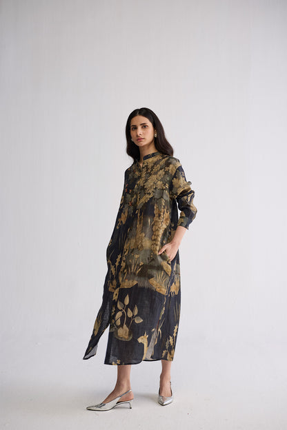 BANYAN LINEN SHIRT DRESS