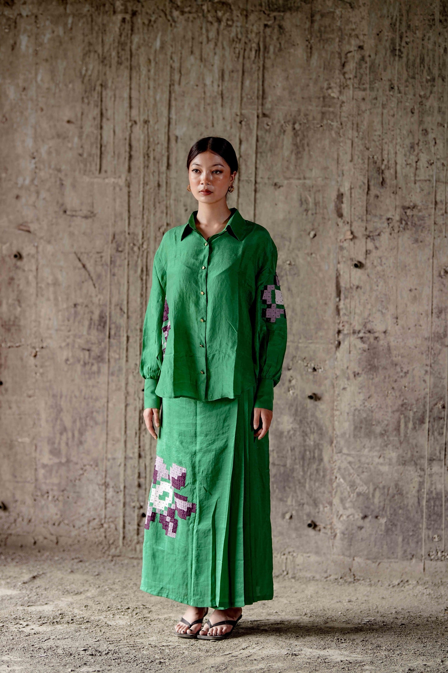 Wildflower Shirt and Skirt Set