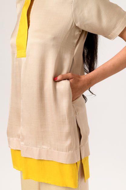 Ecru Yellow Blouse