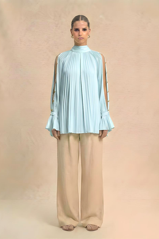 Tropical Breeze Halter Neck Blouse