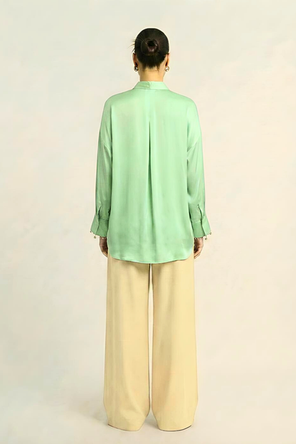 Ash Green Loop Blouse