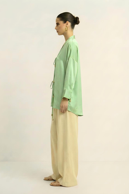 Ash Green Loop Blouse