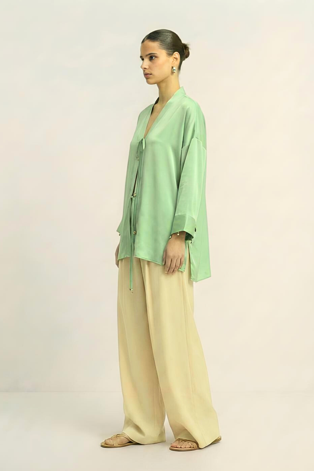 Ash Green Loop Blouse