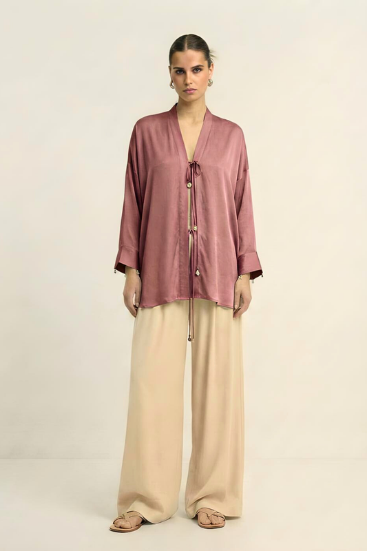 Brick Red Loop Blouse