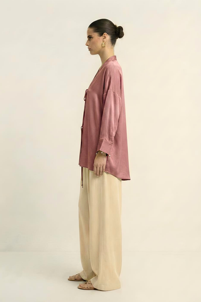 Brick Red Loop Blouse