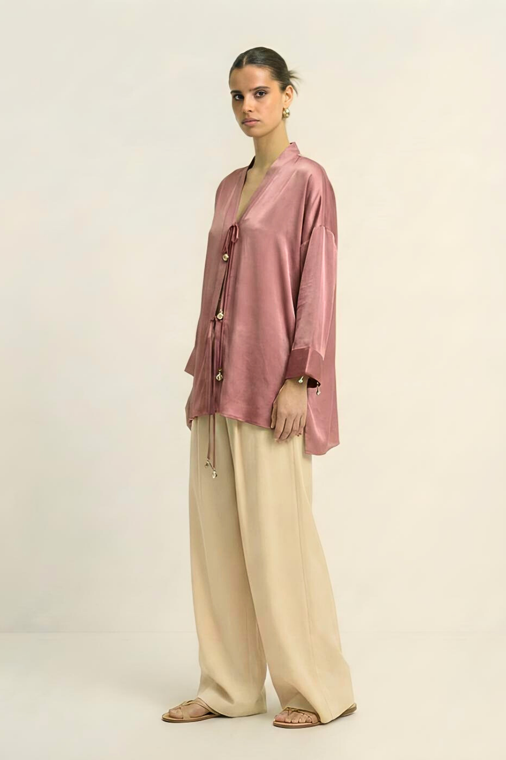 Brick Red Loop Blouse