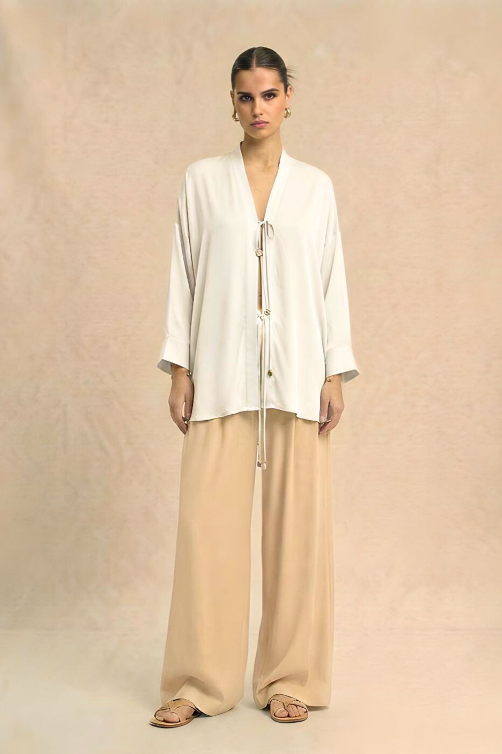Ivory White Loop Blouse