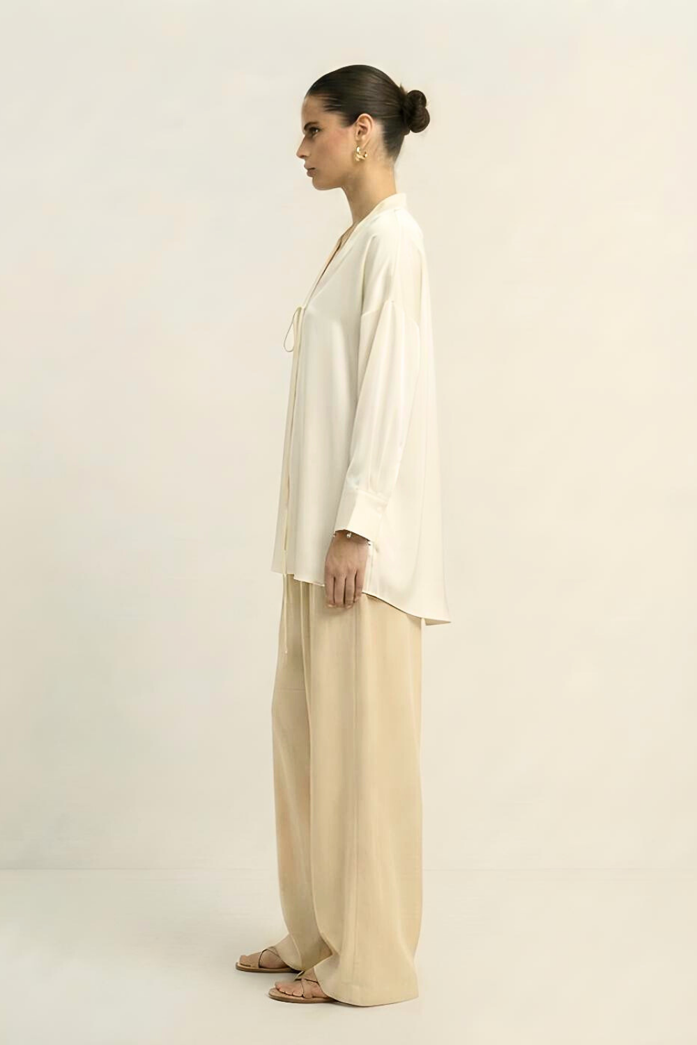 Ivory White Loop Blouse