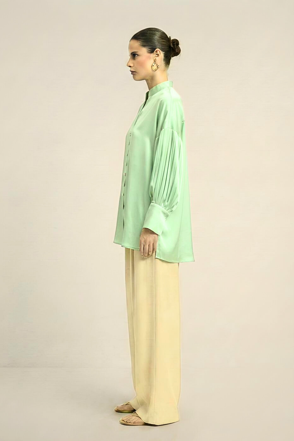 Ash Green Kaftan Blouse