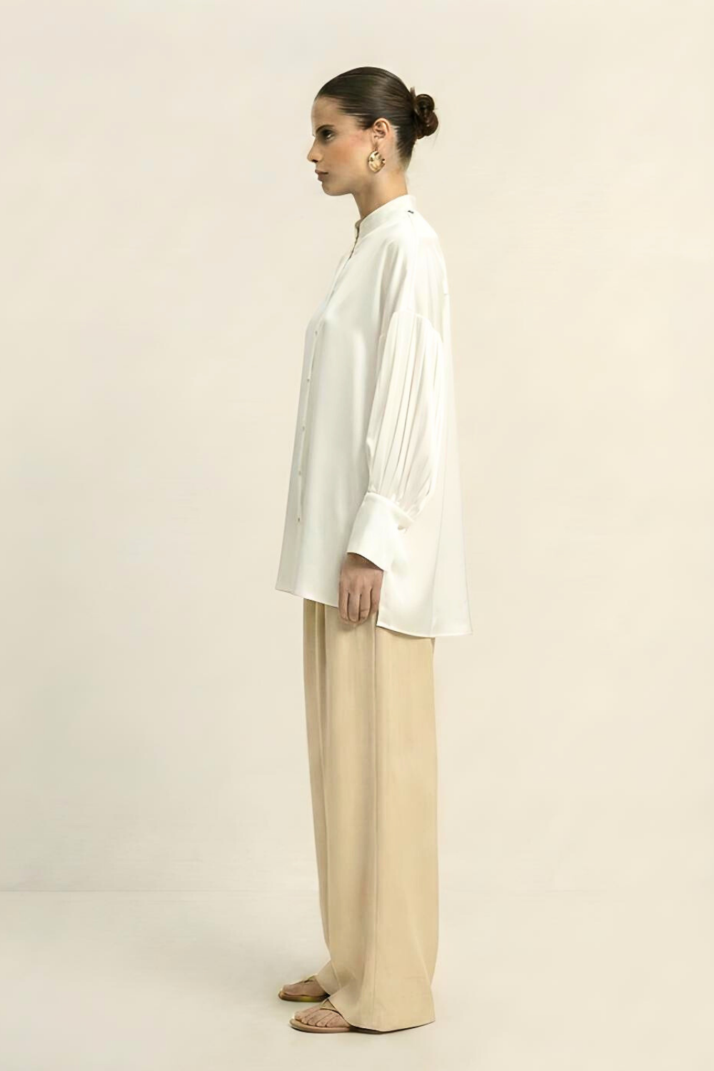 Ivory White Kaftan Blouse