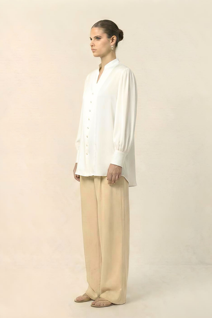 Ivory White Kaftan Blouse