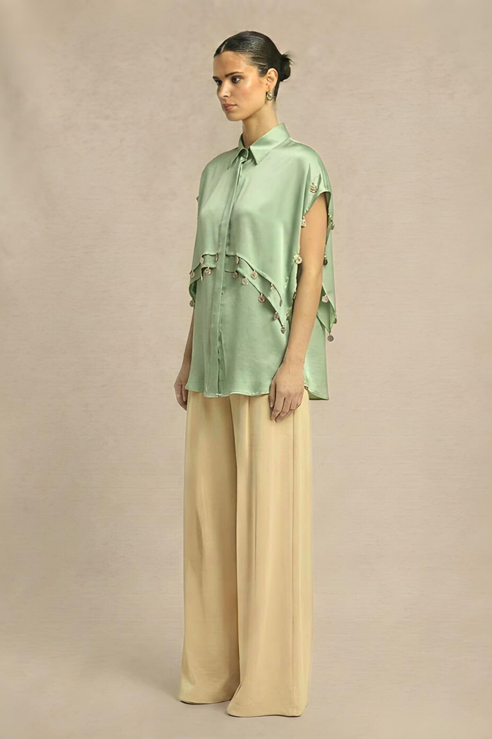 Ash Green Coin Flap Shirt