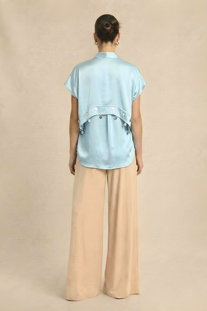 Tropical Breeze Blue Coin Flap Shirt