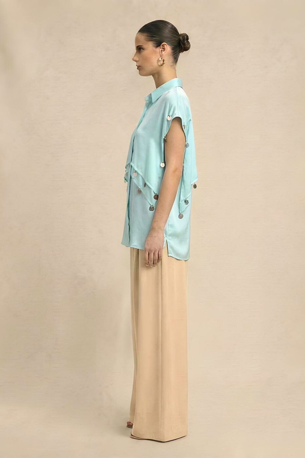 Tropical Breeze Blue Coin Flap Shirt