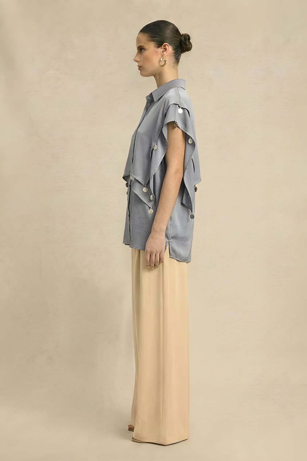 Steel Grey Coin Flap Shirt