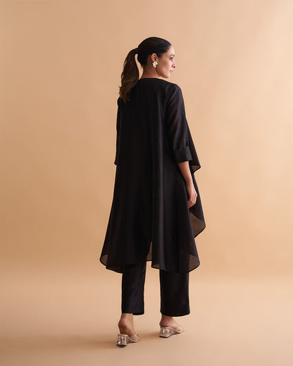 The Waterfall Jacket Ensemble - Black