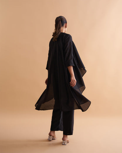 The Waterfall Jacket Ensemble - Black