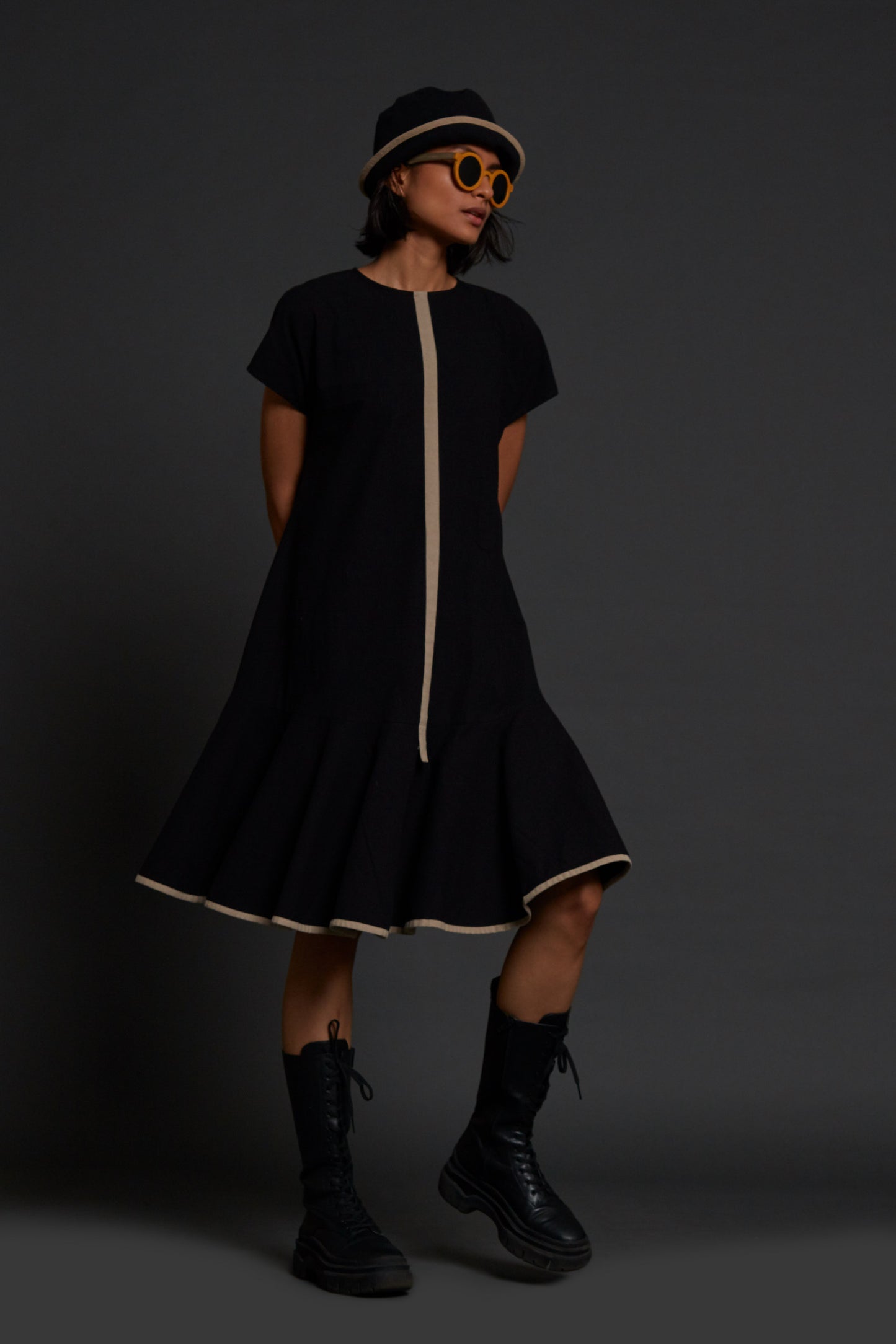 Black A-line Dress