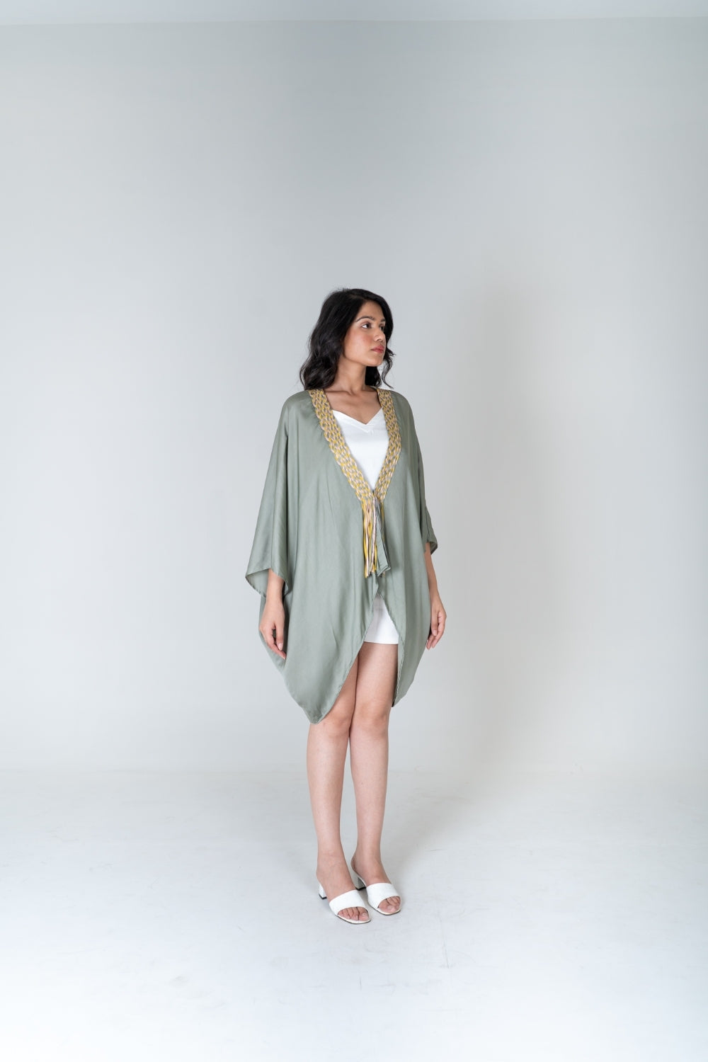 Green Braided Short Cape