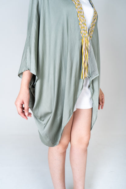 Green Braided Short Cape