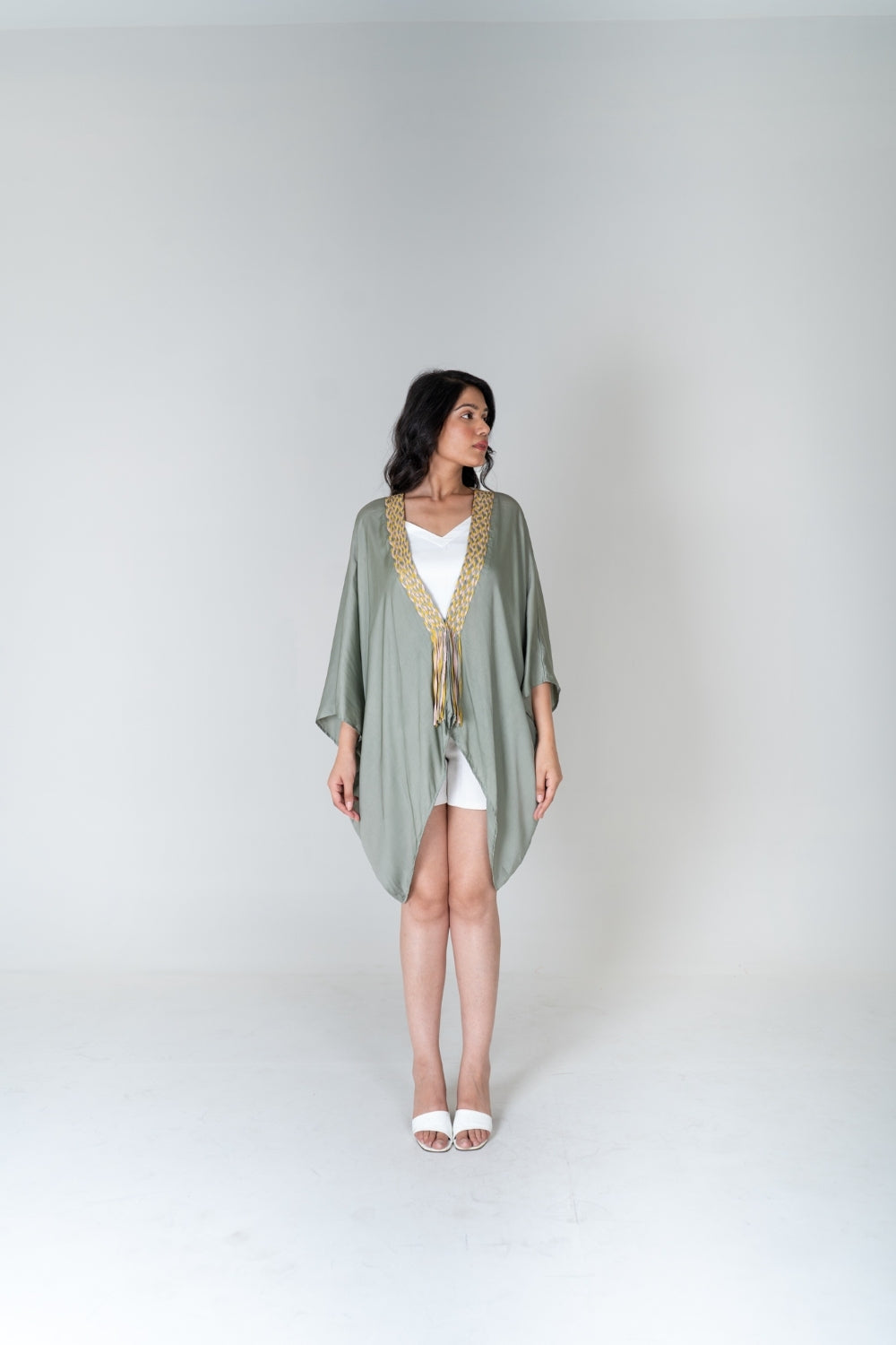 Green Braided Short Cape