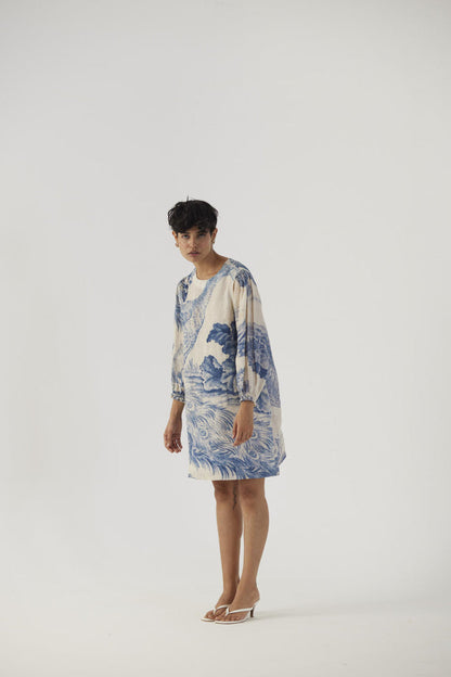 Morni Linen Short Dress