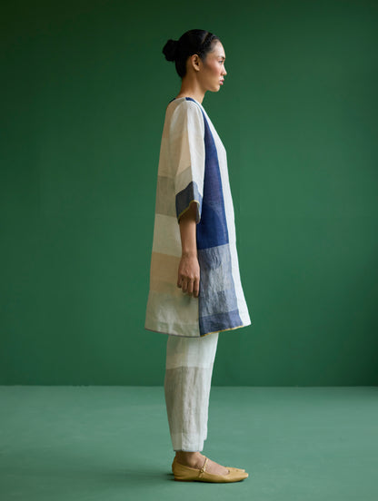 Lina Color-Blocked Co-ord Set  - Ivory