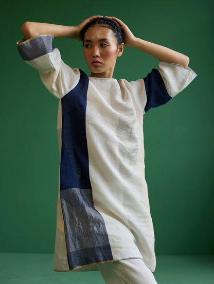 Lina Color-Blocked Co-ord Set  - Ivory