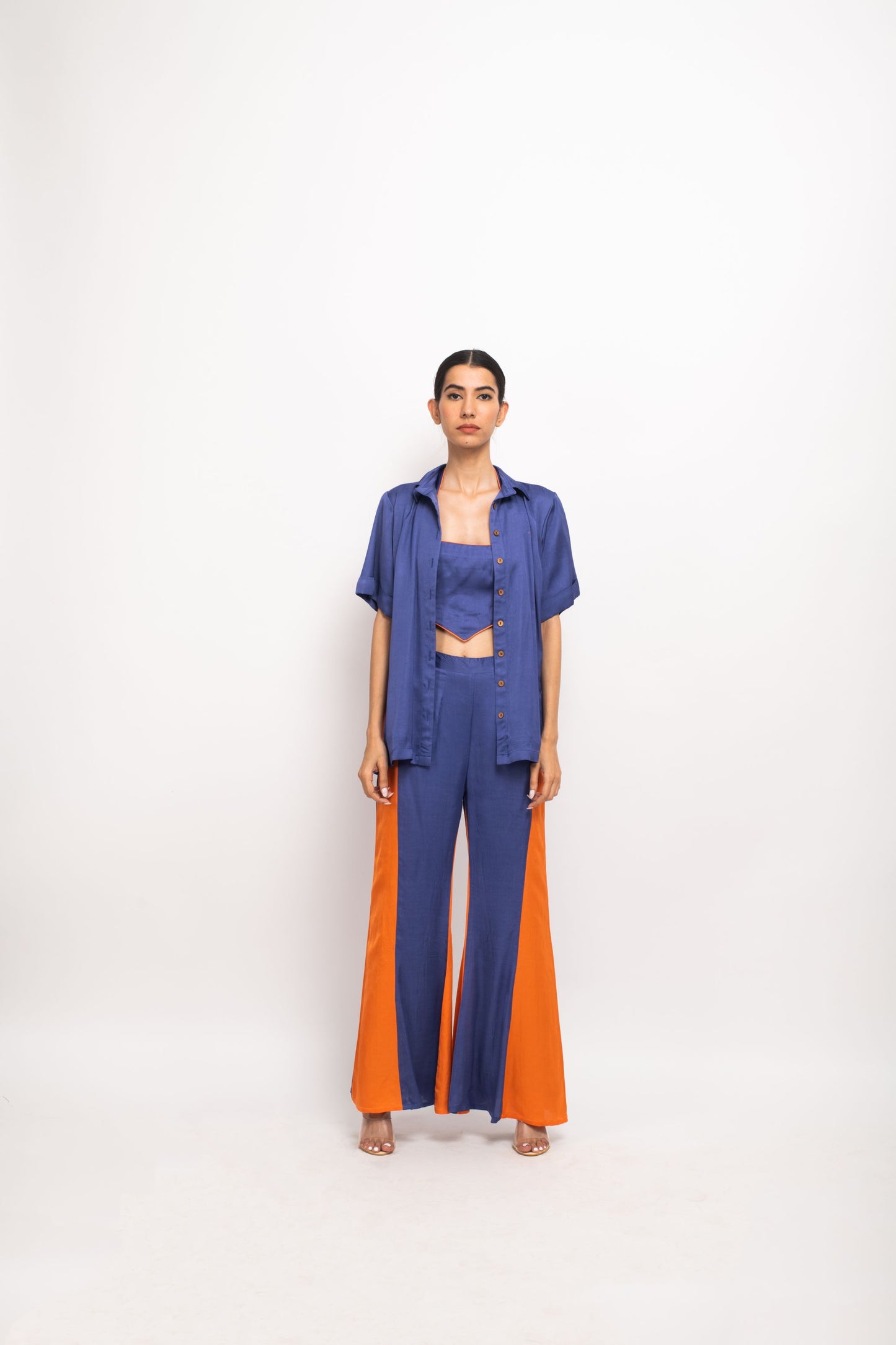 Blue-Orange Co-ord Set