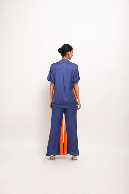 Blue-Orange Co-ord Set