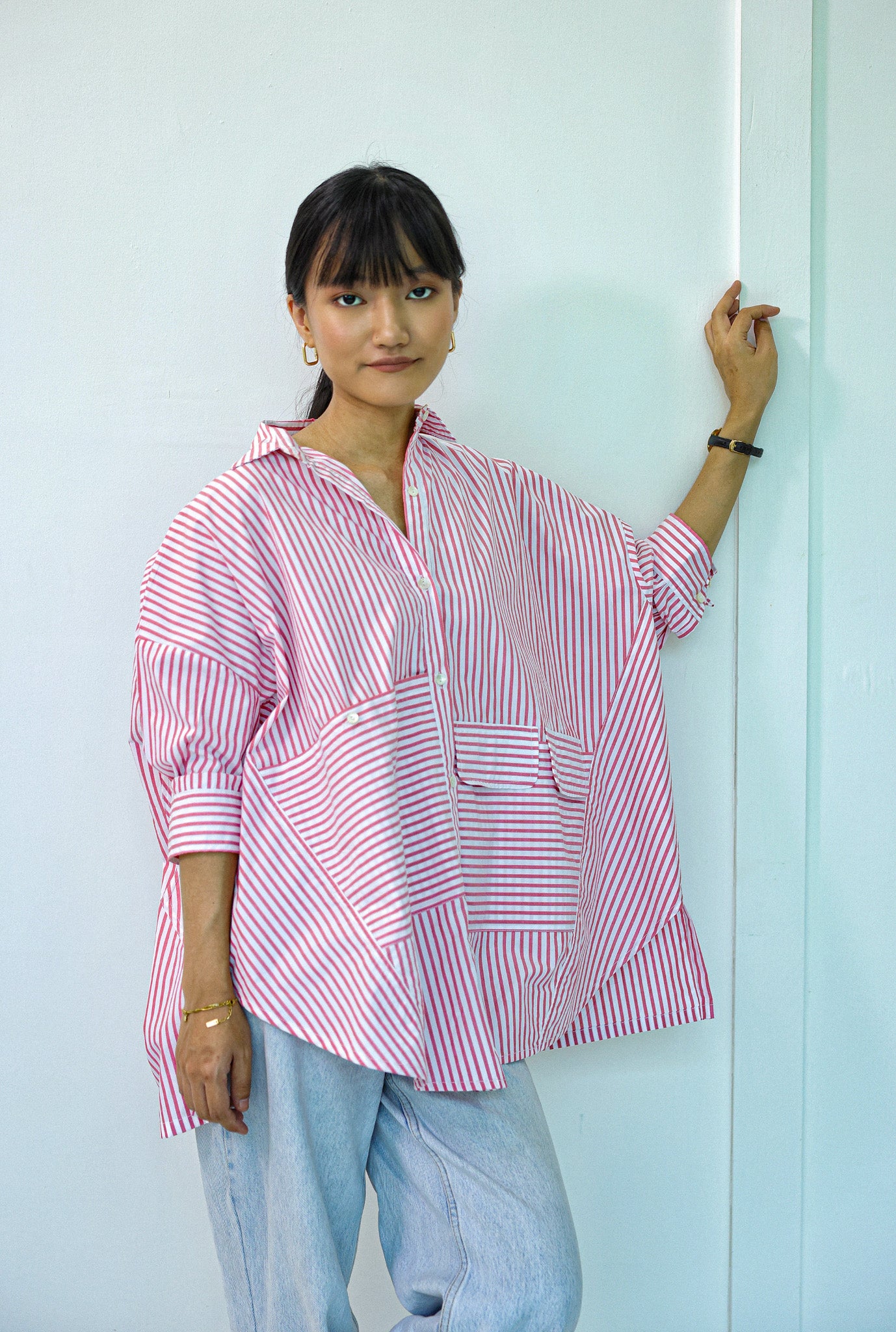 Candy Stripe Freestyle Daily Shirt Red