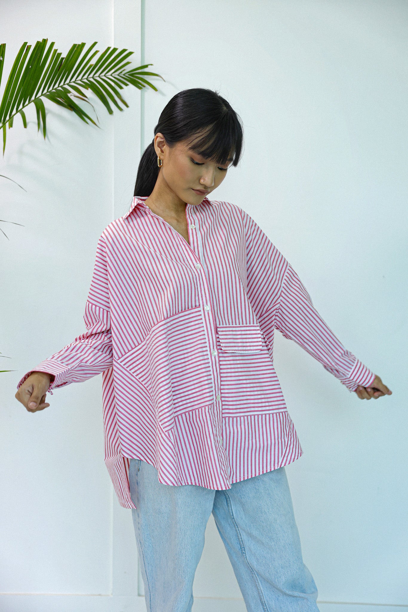 Candy Stripe Freestyle Daily Shirt Red